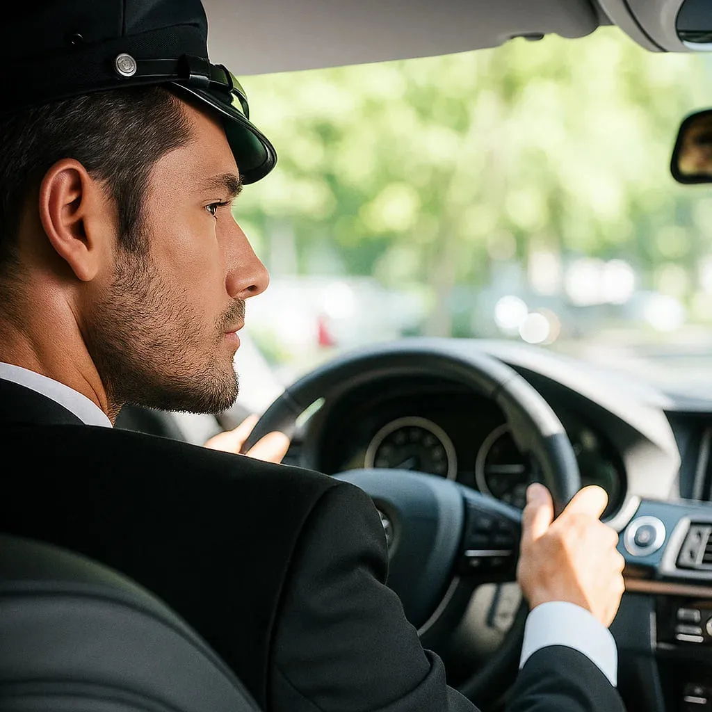 Chauffeur au volant