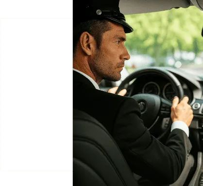 Chauffeur au volant